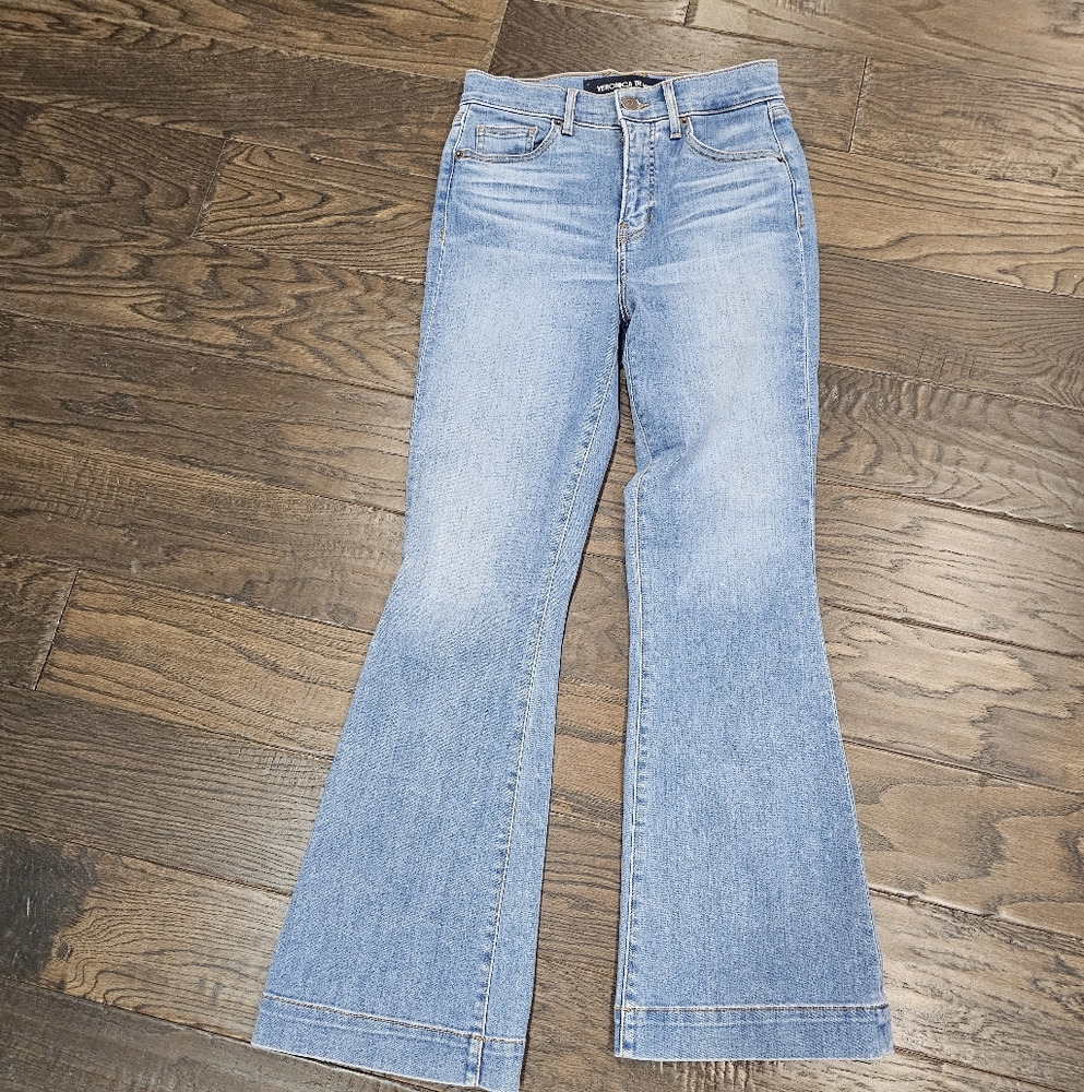 Veronica Beard Carson Ankle Flare | High Rise | Size 25 | Amethyst Wash |